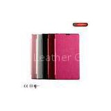 slim Faux Leather Sony Xperia Cell Phone Cases scratch proof , red