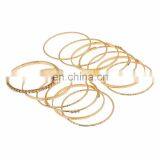 Fashionable Multi Layers Golden Plated Elegant Diamond Metal Bangles and Charm Bracelets thumbnail-4