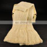 2016 Hot New Products Knitted Mink Fur Scarf / Genuine Fur Long Scarf