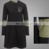 China Suppliers OEM Service With Wholesale Price Black Stitching Coat Girl's Wear Europe Loose Tops thumbnail-5