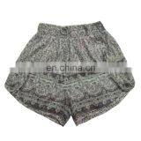 100% cotton fabric ladies printed short , printed beautiful ladies short