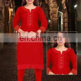 Latest Neck Pattern Rayon Fabric Tunic for Girls Kurits thumbnail-1