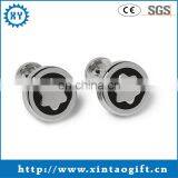Custom High Quality Blank Flower Shaped Stainless Steel Cufflink thumbnail-1