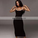 Sexy Exposed Backpack Hip Slim New Women's Contrast Color Strap Dress Women thumbnail-1