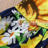 2019 Newest Arrival Kids Sunflower Printing Bell Bottom Pants Baby Floral Trousers Wholesale thumbnail-6