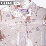 2018 Super Soft Spring Personalized Duplex Printed Coral Fleece Bathrobe With Button thumbnail-4