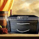 Custom Laser Logo and Color 6 Bottle Antique Wooden Wine Boxes for Sale thumbnail-2