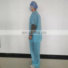 Lightweight breathable and moisture permeable level 1  design pp non woven short sleeve nurse scrub suit