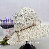 Wholesale Design Summer Beach Paper Foldable Straw Hat For Ladies thumbnail-2