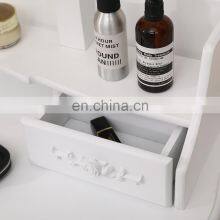 Bedroom Vanity Dresser Light Wood Dressing Table With With 10 Led Bulbs thumbnail-4