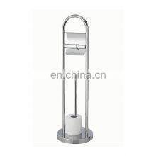 TOP Stainless Steel Toilet Paper Holder Shelf Toilet Brush Holder thumbnail-3