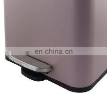 Rectangle Stainless Steel Strong Pedal Indoor Garbage Waste Bin Soft Close Kitchen Cabinet Trash Can thumbnail-3