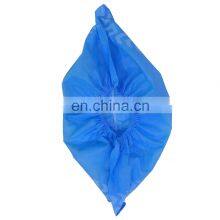 Disposable Medical Overshoes Blue Plastic Boot Covers With Elastic