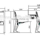 Attractive School Furniture University College Table and Chair for Student TC-953-V thumbnail-5