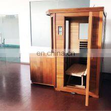 European Design Minimalist House Home Indoor Outdoor Solid Wooden Infrared Wet Steam Sauna Combined Room thumbnail-3