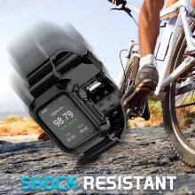 Waterproof Rugged Carbon Fiber Case With Watch Band For Apple Watch Series 6 5 Protective Case With Band Strap thumbnail-5
