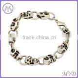 Fashion Stainelss Steel Skull Bracelet in Antique Silver Color thumbnail-4