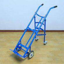 Industrial 40L 50L Oxygen & Nitrogen Steel Cylinder Trolley Double-Cylinder Safety Transport Hand Cart thumbnail-3