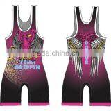 Custom Fashion Full Sublimation Wrestling Singlet on Sale thumbnail-1