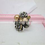 Flower Pearl Gold Ring Designs thumbnail-3