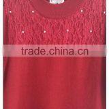 Decent Little Turtle Neck Knitting Wear Short-sleeve Lace Pullover thumbnail-3