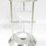 Glass Sand Timer With Metal Frame; Metal Hourglass thumbnail-2
