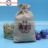 High quality customized logo drawstring cotton bag