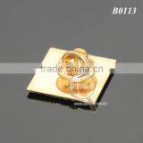 4 Colors Printing With Epoxy Coated Brass Plated Gold Color Emblem Custom Metal Pin Badge thumbnail-3