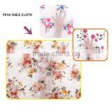PEVA Plastic Printed Transfer Transparent Table Cloth thumbnail-1
