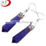 Pencil Case Shape Fashion Gems Jewelry Lapis Lazuli Earrings thumbnail-1