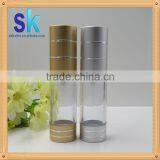 15ml 30ml 50ml god silver AS plastic cosmetic airless pump bottle