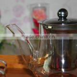 Handblown Borosilicate Glass Teapot With SS Filter for Coffee thumbnail-3
