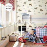 on Sale Printed Non Woven Wallpaper, Ivory for Kids Cars Wallcovering for Children , Best Quality Wallcovering Maker thumbnail-1
