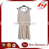 OEM bead Chiffon sleeveless two-piece mini short dress summer casual dress