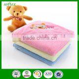 Baby Hooded Coral Fleece Receiving Blankets thumbnail-2