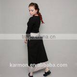 2016 Fashion Black Sleeves Dress Black Vegan Dress Modest Dress thumbnail-2