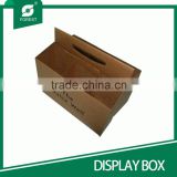 CHINA FACTORY SUPPLIER CUSTOM MADE BROWN PAPER DISPLAY BEER BOX SIX WINE BOTTLES HOLDERS