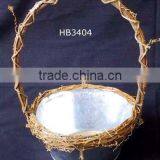 Rattan Zinc Flower Bucket thumbnail-1