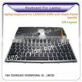 US Layout Laptop Keyboard for Lenovo Z400 Laptop Backlit With Frame thumbnail-1