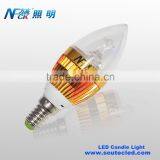 Aluminum Led Candle Light Bulbs Mini Electric Candle Light 3 Watts Candle Light for Home Hotel Decoration