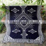 Gobelin Black and White Squares and Tapestry Throw Blanket thumbnail-4