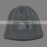 CHARACTER GREY EMBROIDERY BEANIE HATS WHOLESALE WITH WOVEN LABEL thumbnail-4