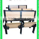 Cheap Attached Folding College School Student Desk and Chair HXFD002 thumbnail-1