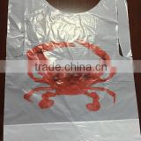 Disposable plastic LDPE apron for food,kids,adults,bib