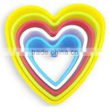 Set of 5 Heart Shaped Cookie Cutter