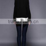 2016 Spring New Latest Fashion Design Plus Size Loose Style Long Sleeve Black Women Long Tops thumbnail-5