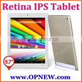 High end 9.7 inch retina ips tablet pc 4G RAM android 4.4 quad core tablet wifi bluetooth 3g hdm micro usb port in stock