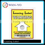 [ Leaning Label - cargo indicator tilt label ]