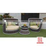Cheap 100% Handmade Patio Rattan Wicker Table and Chair thumbnail-6