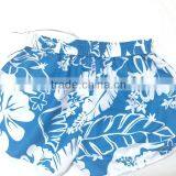 Blue And White Flower Printed 4 Way Stretch Wholesale For Sportswear Beach Shorts thumbnail-3